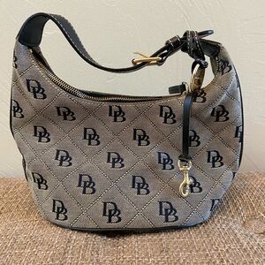 Dooney & Bourke Black and Cream Hobo Bag